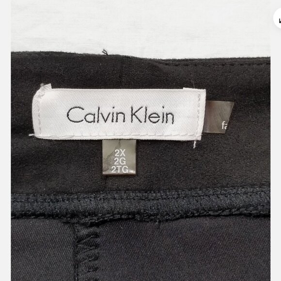 CALVIN KLEIN Madison Faux Suede Leggings 6705E1M - Picture 10 of 11